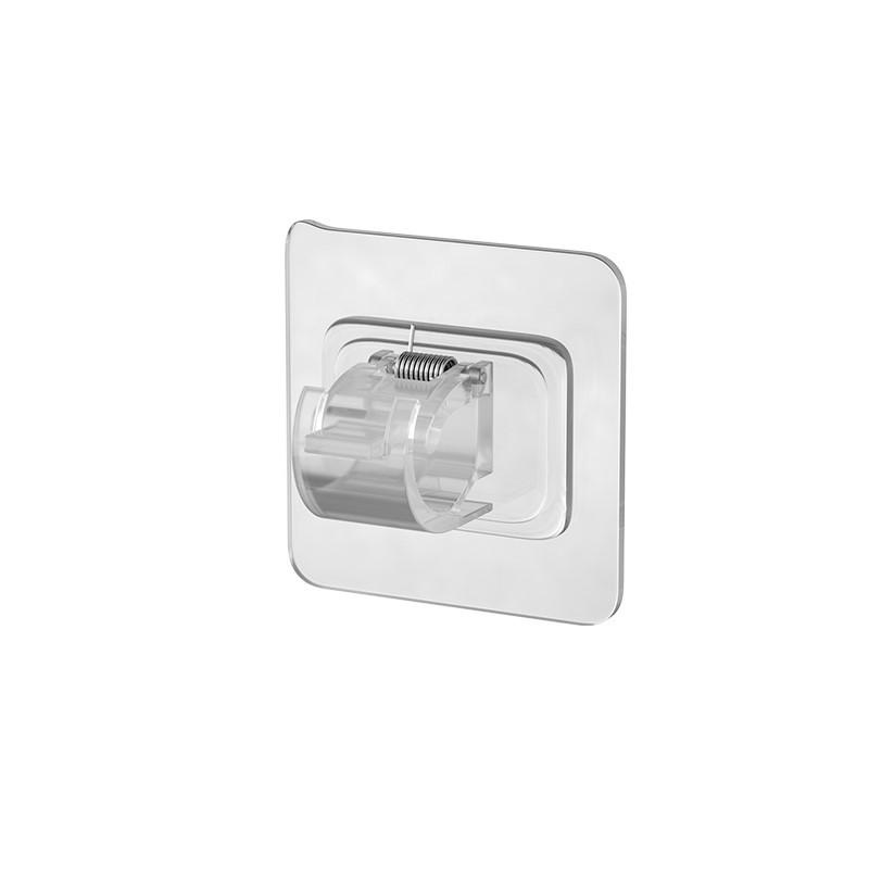 Adhesive No-Drill Curtain Rod and Towel Hook Bracket Clip for Doors and Showers