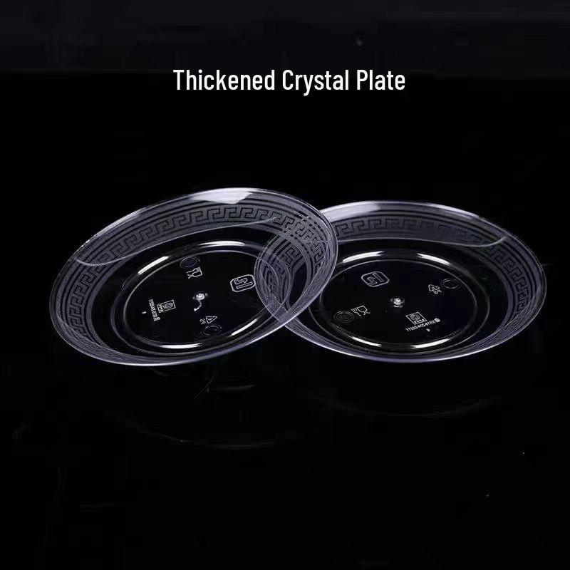 Disposable Crystal Bowl & Chopsticks Set: Durable Plastic, Food-Grade, Ideal for Soup & Rice, 4-Piece Aviation Cutlery Set.