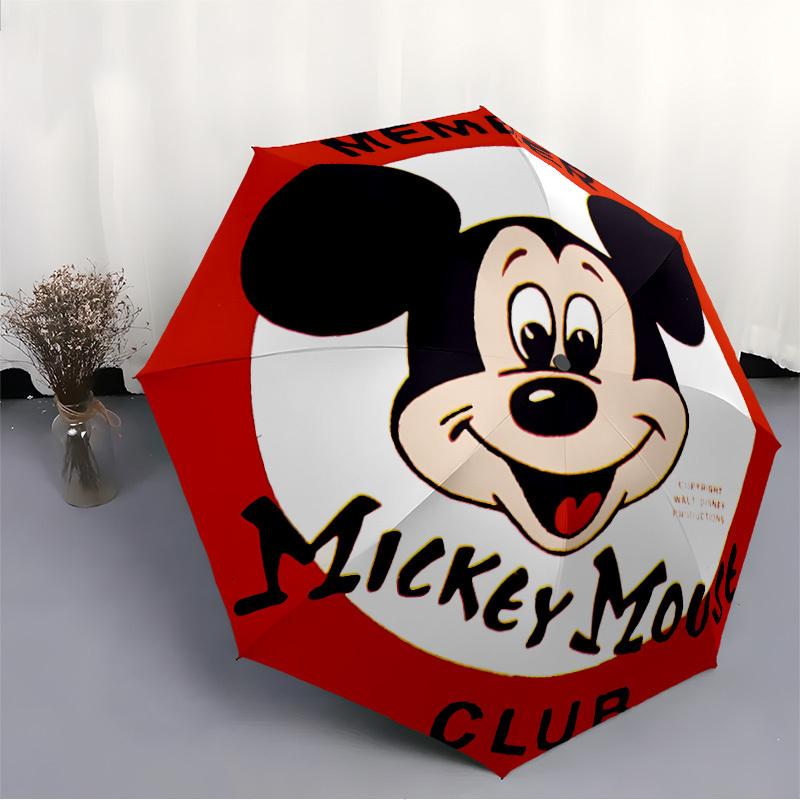 1pc Mickey Mouse Folding Umbrella - Compact Travel Umbrella with 8-Rib Design, Thickened And Reinforced Umbrella Frame yy250728033