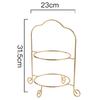 2 Tiered Cupcake Display Rack Metal Cake Stand for Tea Party Birthday Wedding Dessert Pastry Cookie Display Stand