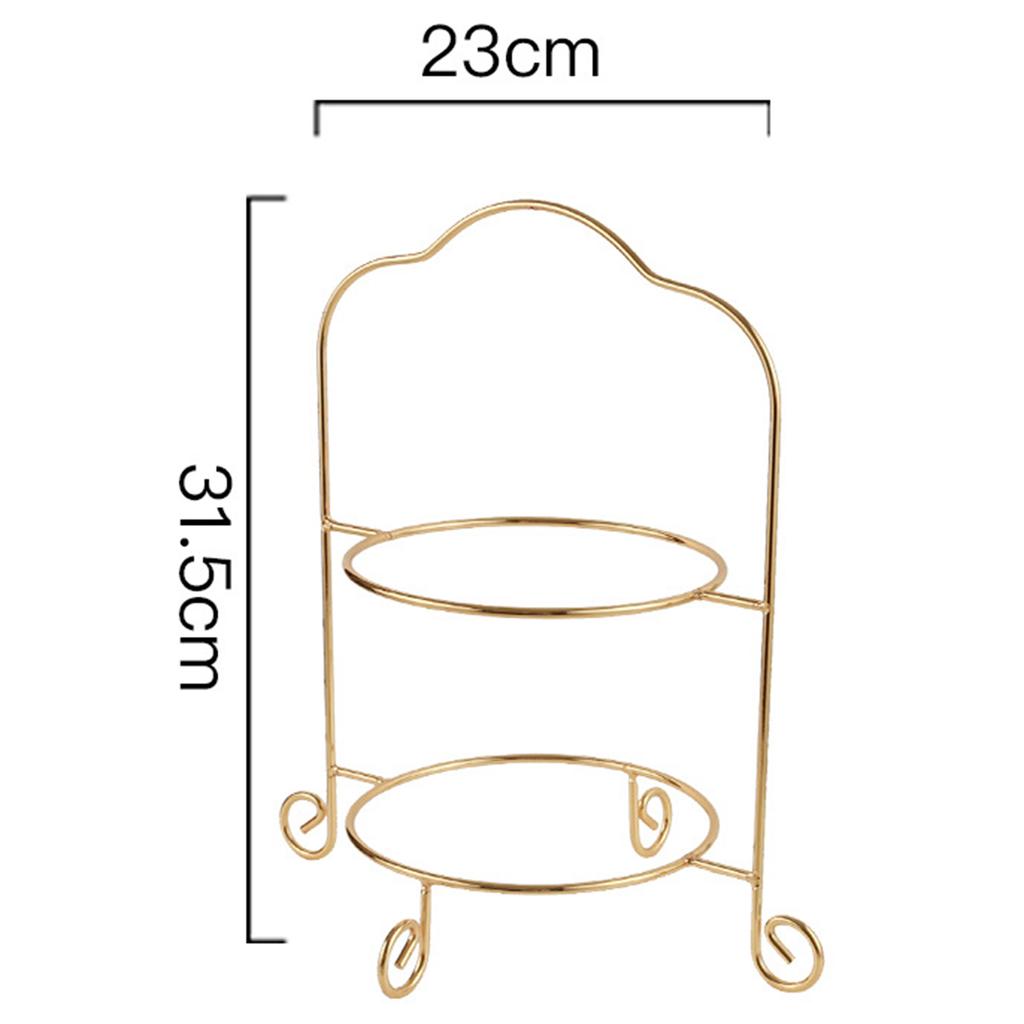 2 Tiered Cupcake Display Rack Metal Cake Stand for Tea Party Birthday Wedding Dessert Pastry Cookie Display Stand