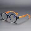 Round Frame Anti-Blue Reading Glasses Retro High Definition Japanese Flat Glasses Middle-Aged And Elderly Spring Reading Glasses