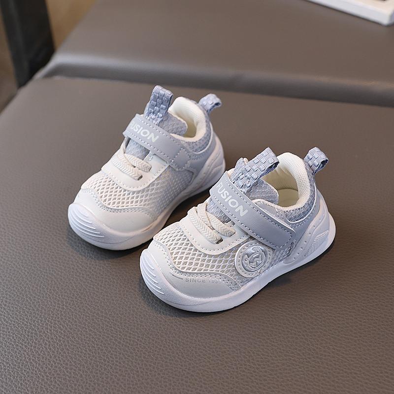 Breathable Mesh Non Slip Soft Sole Summer Baby Functional First Walking Sandals 16 серый