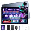 New Release Android 16 Tablet Android T7250 90Hz High Refresh Rate Widevine Face OTG Stylus Pen Ideal for and Video Gray 2026 11-inchP11 Tablet,