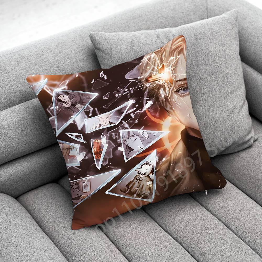 Manga Johan Liebert M-Monster Throw Pillow Case For 50x50cm 30x30cm 55x55cm 45x45cm 40x40cm Square Bed Pillowcase Cover