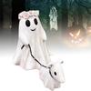Handmade Ghost Walking Dog Statue Resin Craft Halloween Walking Dog Figurine  Outdoor