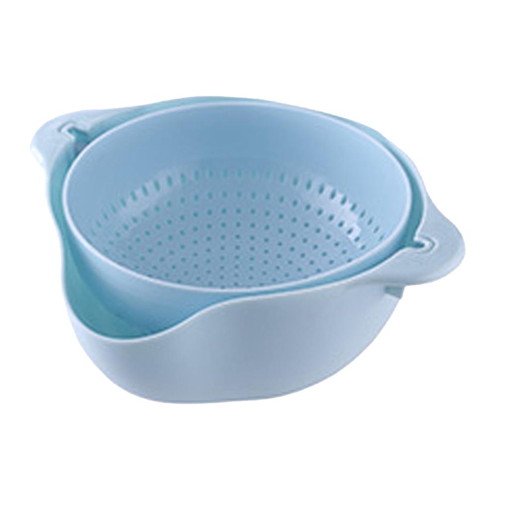 Koszyk do Mycia Warzyw Obrotowy Dwuwarstwowy Koszyk do Mycia i Suszenia Owoców do Kuchni Domowej