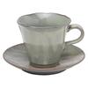 Mino Ware Cup and Nightingale W30131 Saucer, (uguisu - Green)