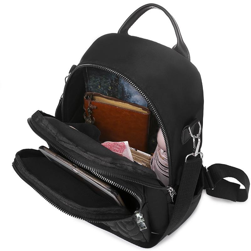 Unisex square bag for men and women travel small backpack multiple pockets design simple student school bag
