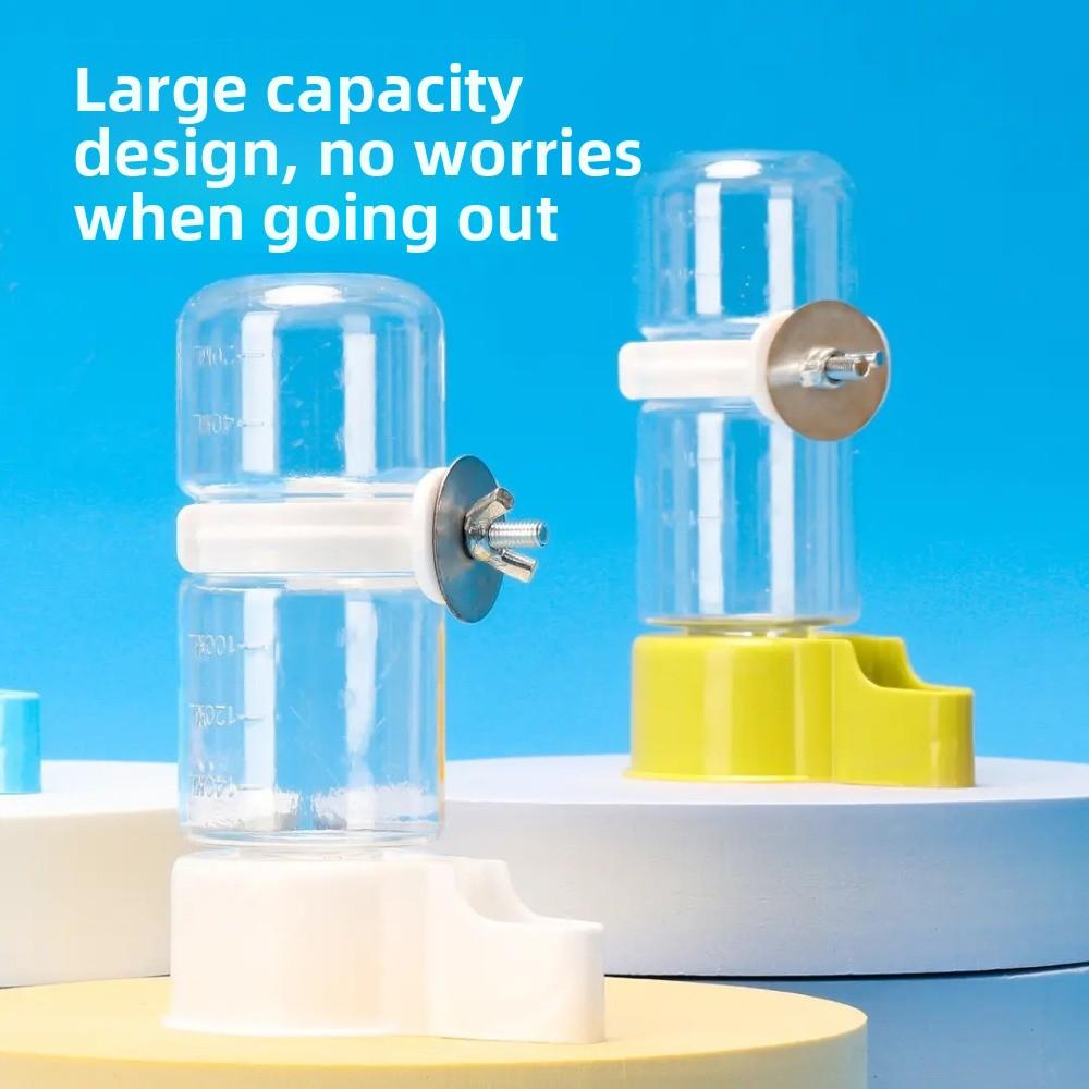 140ml Automatic Birds Drinker Transparent Large Capacity Automatic Feeder Leak-proof Hamster Bottle