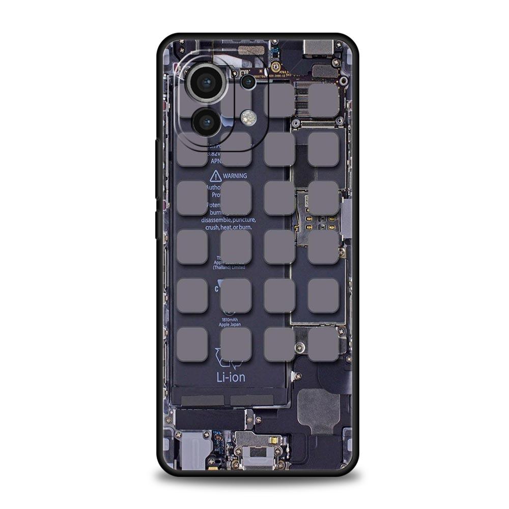 

Phone Case Cover for Xiaomi Mi 17 15 14 13 12 11 Ultra 15T 14T 13T 12T 11T Pro Lite 5G Soft TPU Capas Inside Circuit Board Capas Xiaomi 13 Lite