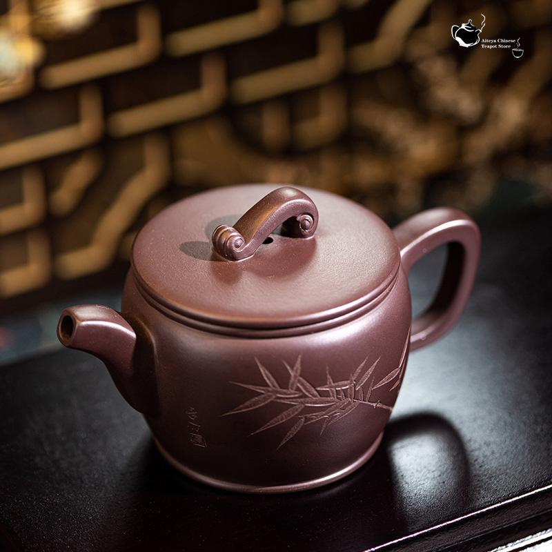 210 ml Yixing Purple Clay ceainic minereu brut noroi violet Ruyi Han oală de țiglă de uz casnic kung fu set de ceai filtru de ceai chinezesc