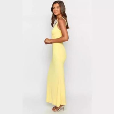 Rochie de vară, sexy, cu decolteu în V, rucsac, șold, de culoare uni