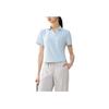 Comfortable Simple Solid Color Slim Fit Sports Polo Shirt Women Tops Dream-Shadow-Blue 962527109-2
