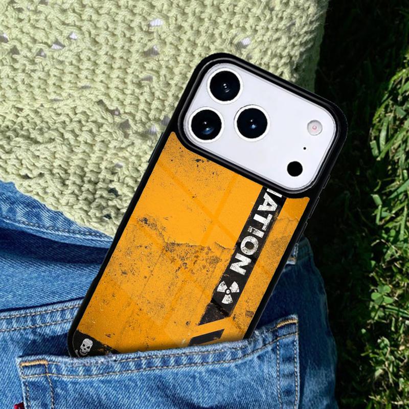 Nuclear Radiation Warning Sign Mobile Phone Case Compatible with IPhone 17 16 15 14 13 12 11Pro Max 17 Air Cover