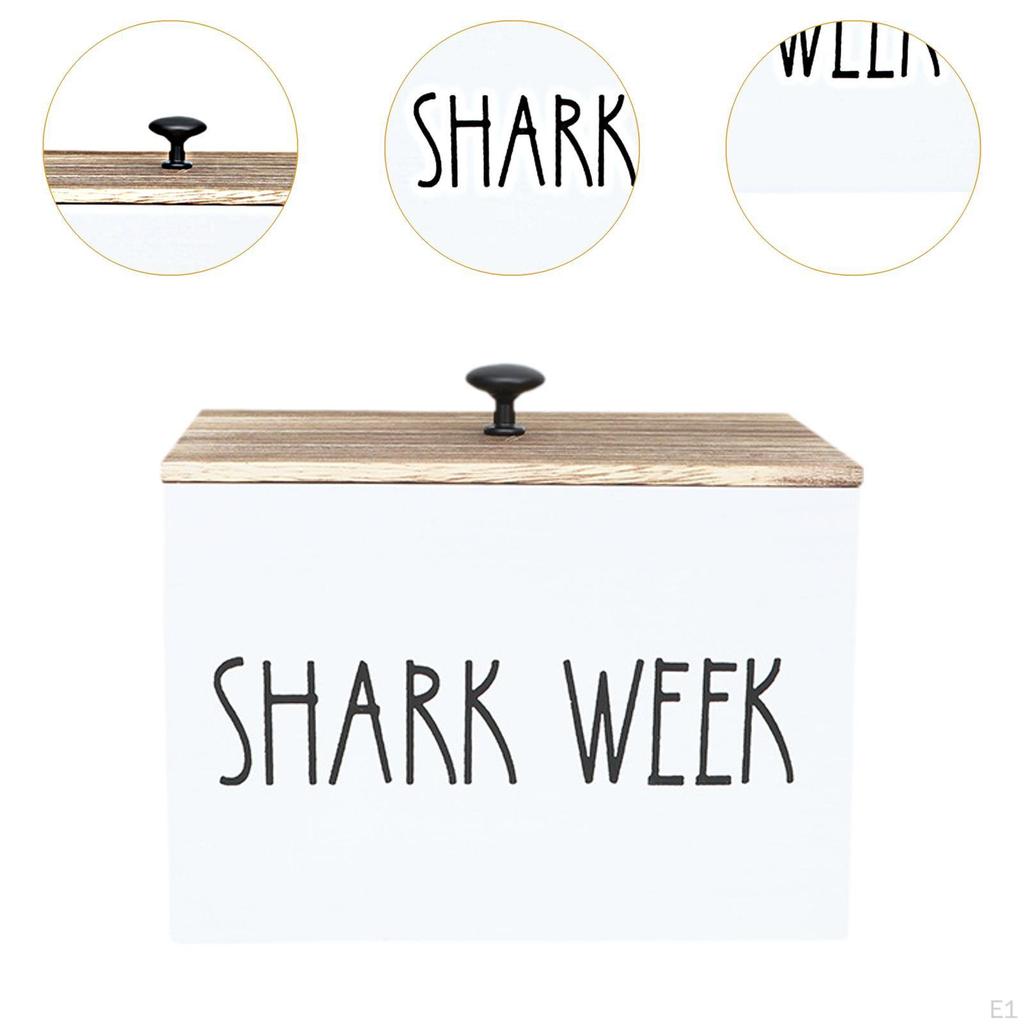 Wood Tampon Holder for Bathroom, Organizer and Lid, Pad Period, 3 Compartment