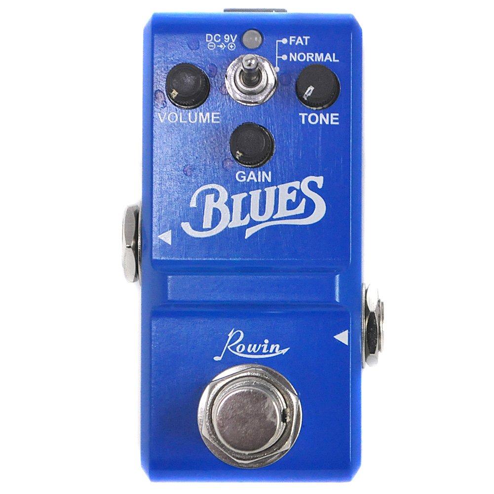 

Rowin Blues Overdrive featuring bluesy True Pedal, distortion. bypass. синий