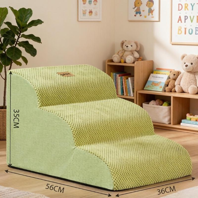 

Anti-Slip 3-Step Pet Stairs, Removable Ramp Ladder for Small Dogs & Cats