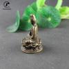 Antike Bronze Guanyin Bodhisattva Buddha Statue Ornamente Neuer Stil Kleine Kupfer Buddhas Miniaturen Figuren Heimwerkkunst Dekor