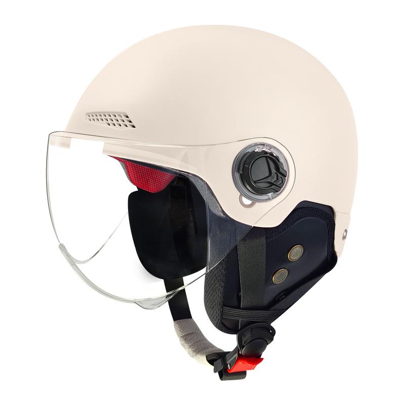 3C Certified National Standard Electric Car Helmet for Women, Four Seasons General Men's Battery Motorcycle Adult Half Helmet Winter Helmet