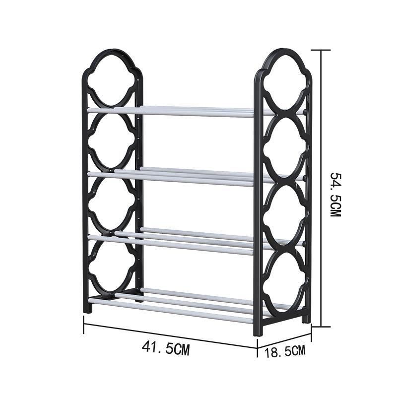 Multi-Layer Shoe Shelf 4 Layers Simple Dust-proof Storage Shoe Cabinet Multi-layer Assembly Door Dormitory Organizer Rack