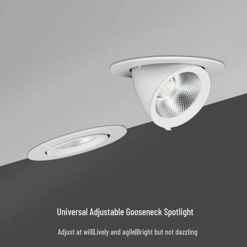 Elephant Trunk LED Recessed Downlight: Anti-Glare Ceiling Spotlight for Clothing Stores