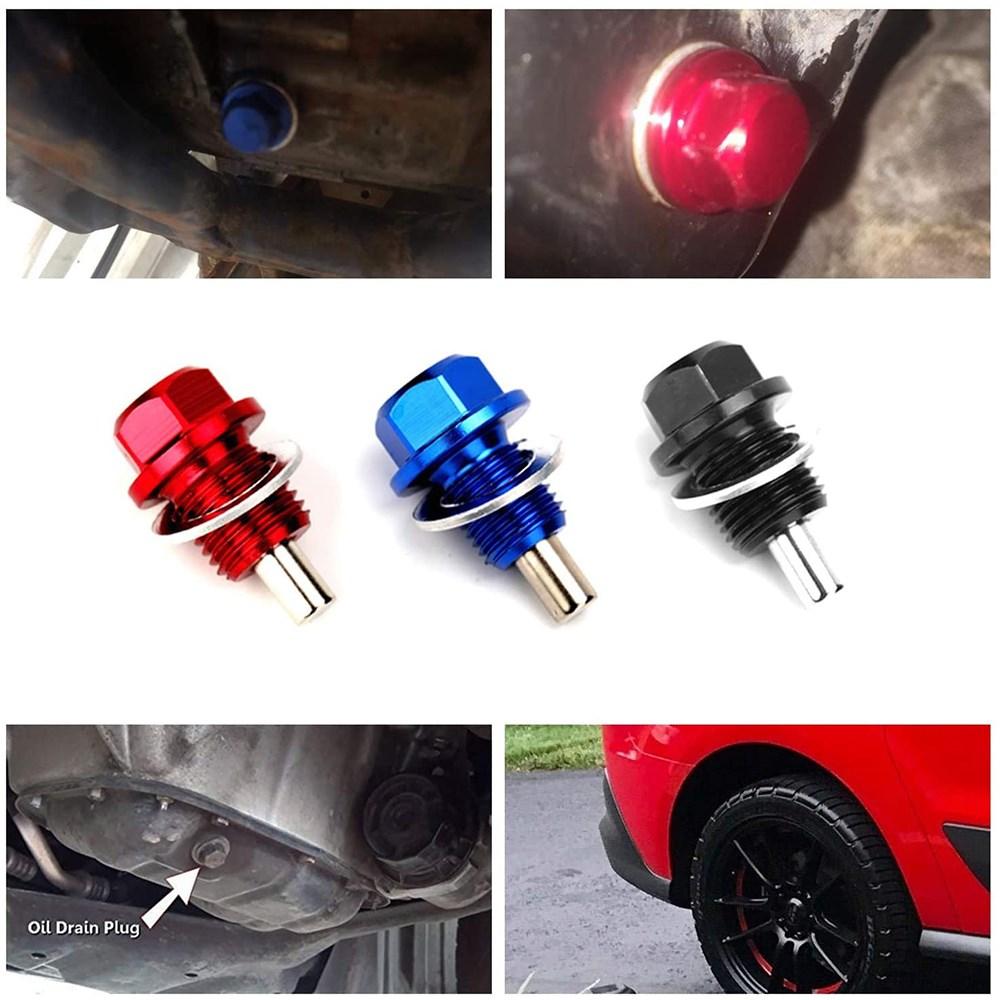 M12x1.5 M12x1.25Magnetic Oil Drain Plug Oil Drain Sump Nut Aluminum Alloy Gearbox Oil Sump Drain Plug Nut M16x1.5 M18x1.5 Oil Drain Plugs 3