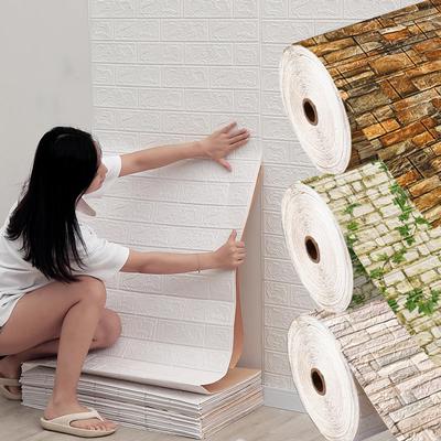 70cm*1m 3D zelfklevend behang doorlopend waterdicht bakstenen muurstickers woonkamer slaapkamer kinderkamer huisdecoratie