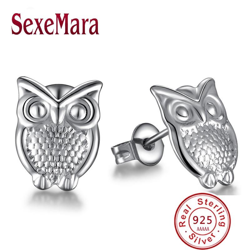 

2021 Women Brincos Earrings Wedding Pendientes Silver Needle Owl Earrings Ed63 Boucle D oreille Femme Aros