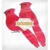 TENDYCOCO Artificial Red Cardinal Birds with Clip Simulated Foam Bird Adornment Ornament Birds Crafts Tree Home Outdoor Decorations,Pack of 2