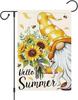 Welcome Spring Summer Gnome Garden Ag Double Sided, Burlap Small, 12x18 XXQ