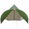 Teepee Tent for 5 Persons Green and Grey 415 X 415 X 247 Cm