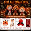 Halloween Pet Costume Pumpkin Hat Vampire Cape Set for Cats Dogs Funny Cosplay Party Dress Up Outfit