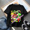 Cartoon Super Marios Children Birthday Number TShirt Clothes Party Figure Print Boys BabyTShirt Blue Short Sleeve Tops Tee Gift