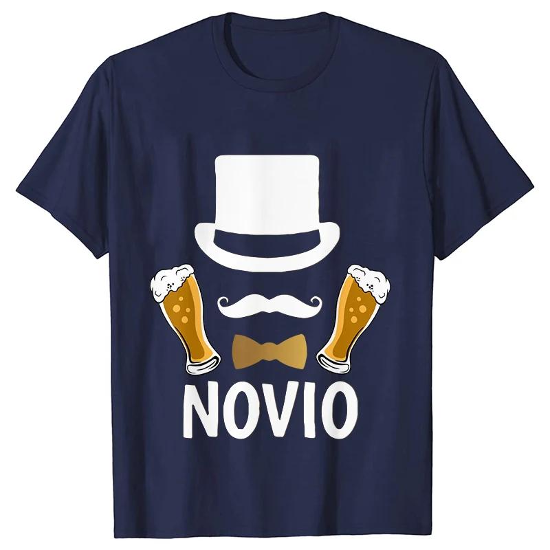 Father's Day Beer Graphic Tops Spanish Single Farewell Bachelor Party T-shirts Evg Future Team Groom Man Wedding Oversized Tees