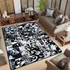 Rock Band Logo Design Floor Mat Anti-slip Rug for Bedroom Living Room Stylish Carpet for Music Lovers Durable Washable Doormat