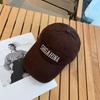 Letter Embroidery Baseball Hat for Women Solid Color Cotton Sunshade Peaked Duck Tongue Cap Girls Sports Outdoor Hat