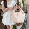 Korean Cartoon Canvas Tote Bag for Women - Large Capacity Handbag for Shopping & Work