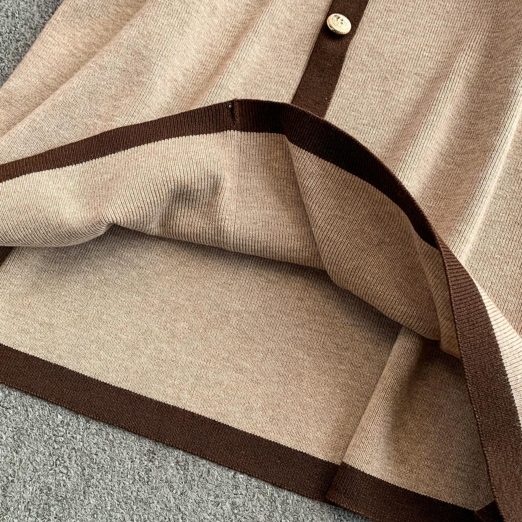 Autumn Winter Women Casual Knitted Sweater Two Piece Set V-neck Pullover Tops and Long Maxi Big Swing Skirt Suit