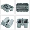 1PC Plastic Cleaning Tool Basket Tote Bucket Cleaning Tool Organizer 3-Compartment Cleaning Tool Carrier Box With Handle