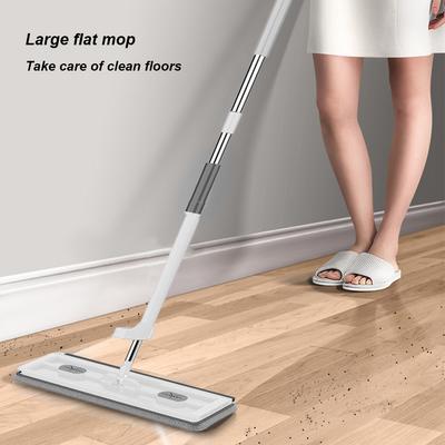 2/4/6Pcs Microfiber Pads Hardwood Floor Mop 360-Degree Swivel Flat Floor Mop Lazy Flat Mop for Tile/Marble/Laminate/Wooden Floor