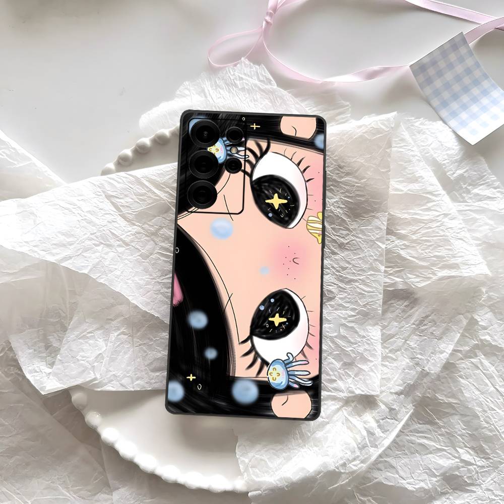 Comic Girl Phone Case For Samsung S 24 Fe 25 Ultra Plus 20 Lite 21 30 22 23 24 22 Ultra 5G Fundas