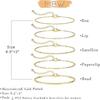 14K Gold Plated Bracelet Set for Women, Dainty Stackable Paperclip & Beaded Chains, Trendy & Waterproof Gift