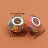 30/50/100pcs Resin Large Hole Bead Lighting, European Craftsmanship Bead Spacer Bead DIY Jewelry Bracelet Necklace Earring Jewelry Production