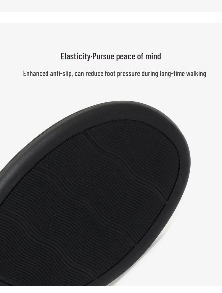 Women's Black Leather Non-Slip Flat Work Shoes - Comfortable Round Toe Design for Long Standing Hours, Soft Sole Professional Footwear.