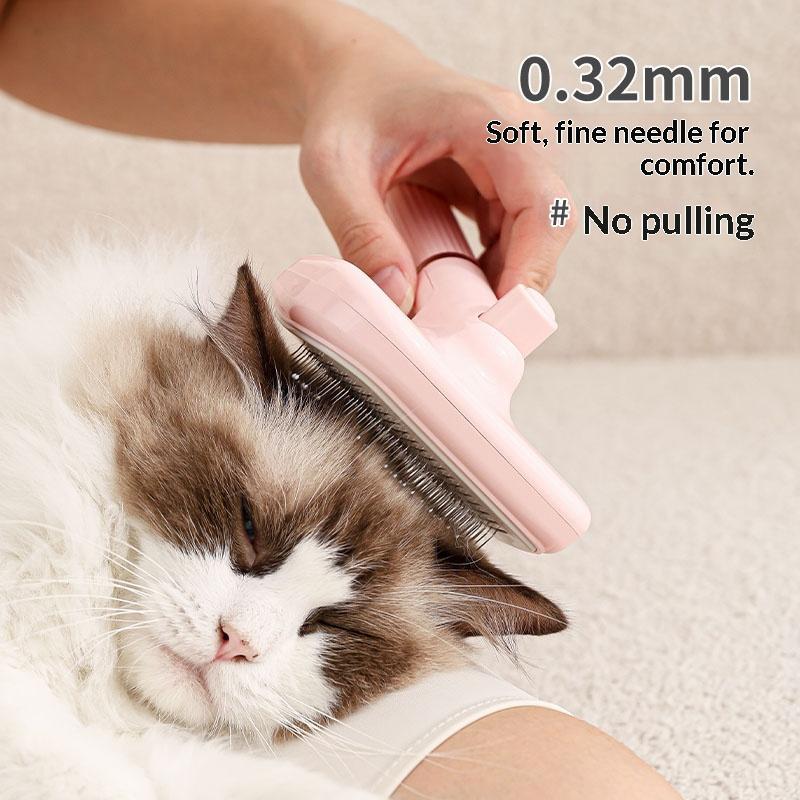 Self-Cleaning Comb for Cat & Dog Hair Removal Steam Grooming Shedding Spray with Water Tank for Bathroom Use
