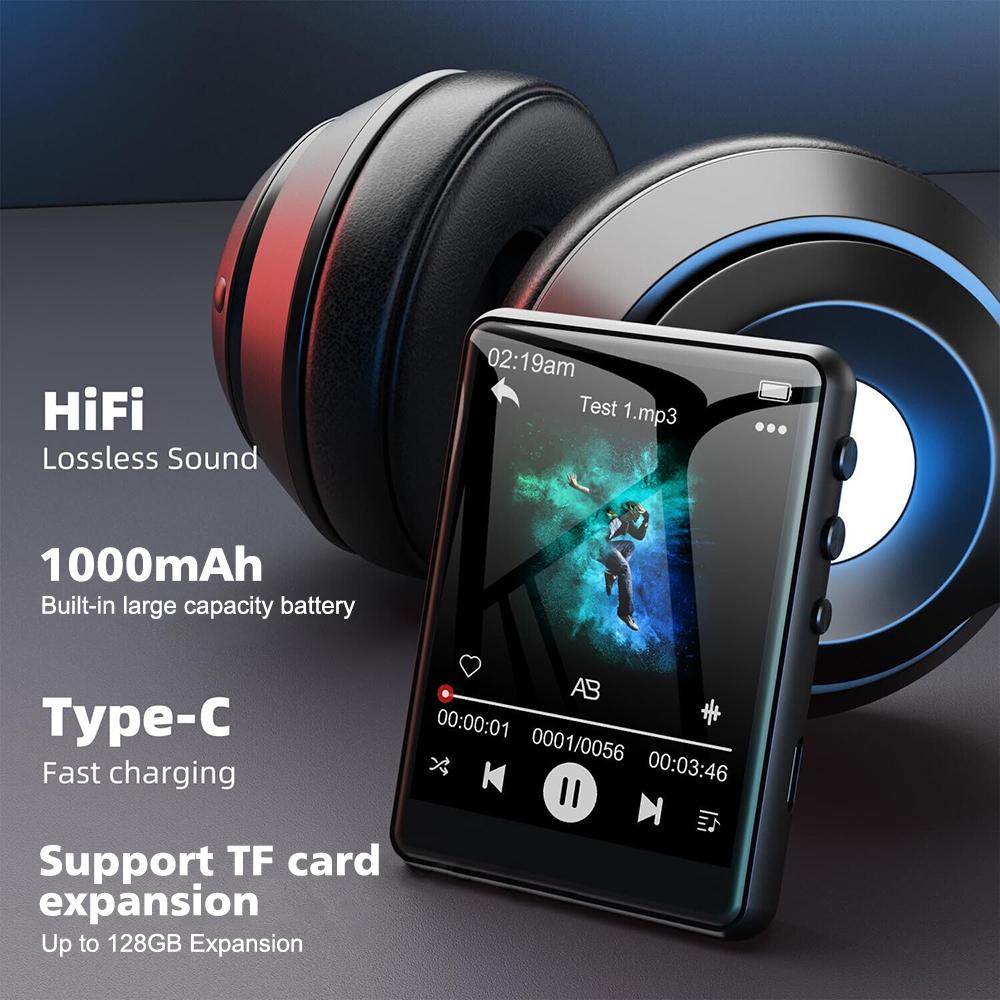Bluetooth 5.4 HiFi MP3 Player 2.4-inch Touchscreen Walkman with Camera Can Take Pictures with Speaker/FM /Recorder/eBooks