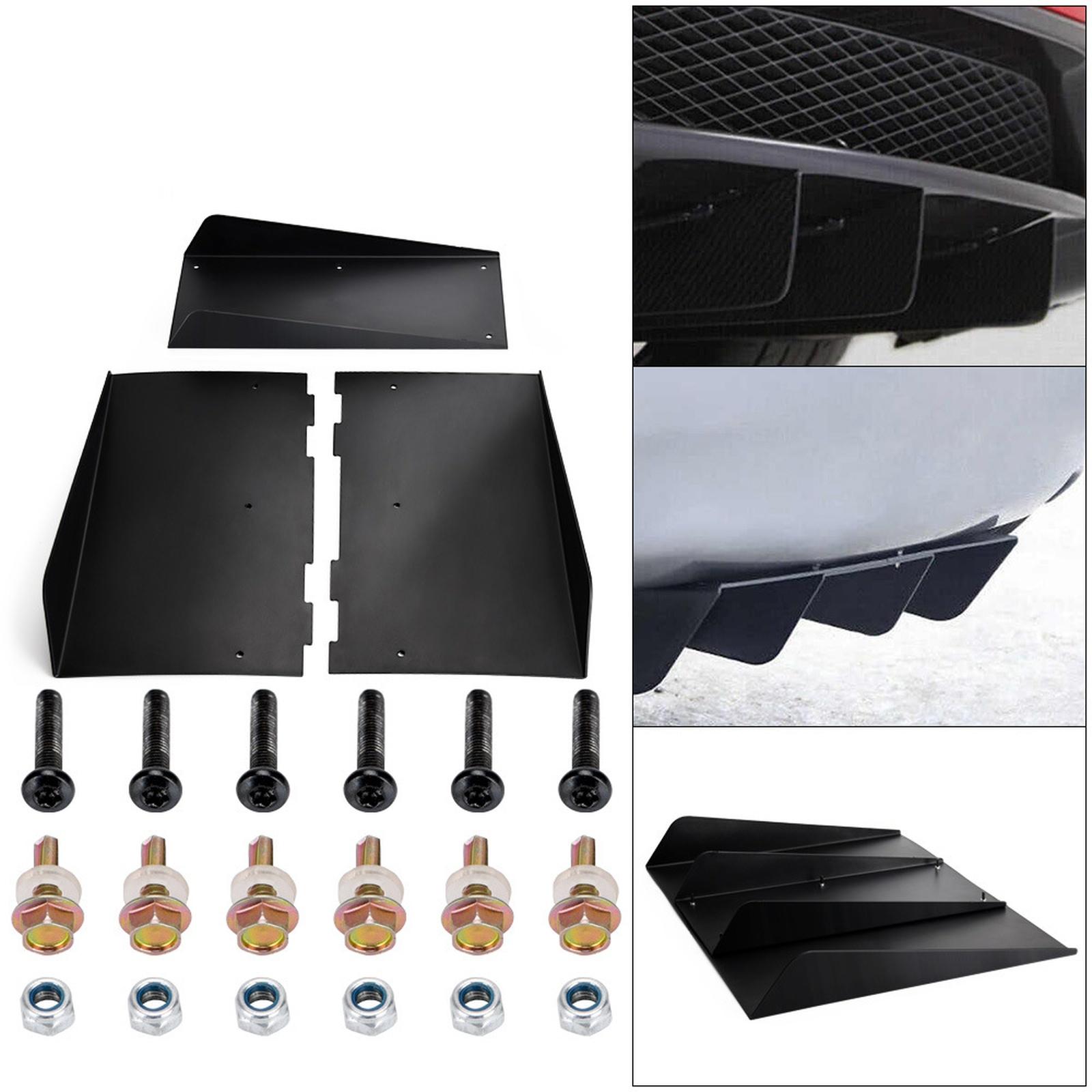 

Car Rear Bumper Diffuser 4 Fins Spoiler Racing Lower Splitter For Civic Hatchback Modification MOC Part One Size