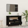 VidaXL Meuble TV Noir 79x35x52 cm Bois de pin massif 821501