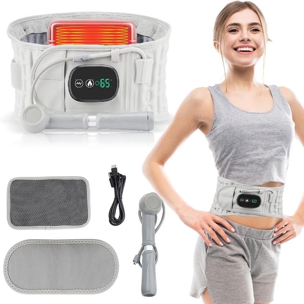 Ergonomic 360° Adaptive Design 3 in 1 Back Therapy Belt Adjustable Heating Waist Massager Belt